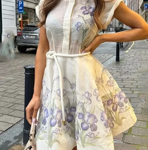 Chic Floral A-Line Dress 2024 | Sweet & Fresh Summer Fashion for Women